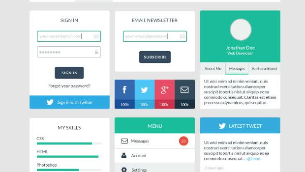 Free Web UI Design Kit