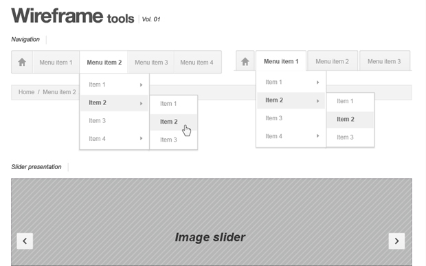 Webpage Wireframe Stencil